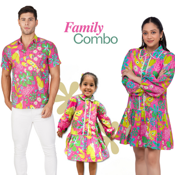 Neon Garden| Family Twinning (Baby Girl): Match in Style! | Pure Cotton