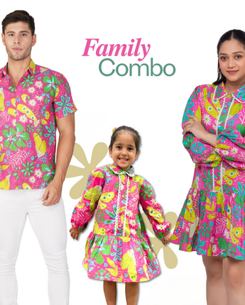 Neon Garden| Family Twinning (Baby Girl): Match in Style! | Pure Cotton