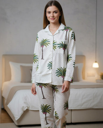 Tropical Dreams| Adult Nightsuit Set| Pure Cotton