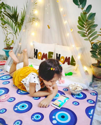 Evil Eye Kids Yoga Mat Peach