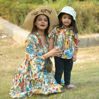 Cotton Jungle Safari Twinning Outfits for Moms & Kids: Match in Style!