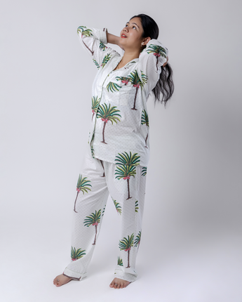 Tropical Dreams| Adult Nightsuit Set| Pure Cotton