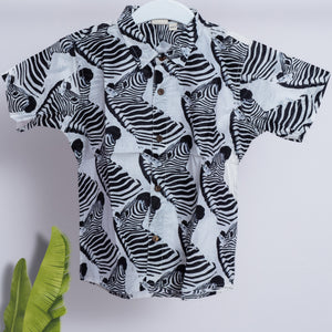 Cotton Boys Shirt Zebra