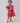Cotton Girls Frock Red Boota