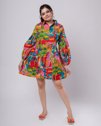 Cotton Women Flare Dress Birthday Party