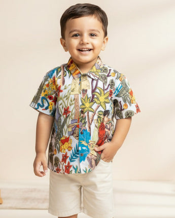 Cotton Boys Shirt Jungle Safari