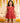 Cotton Girls Frock Red Boota