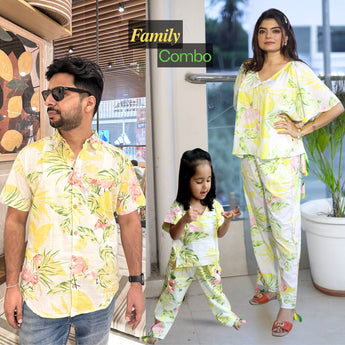 Yellow Flamingos| Family Twinning (Baby Girl): Match in Style! | Pure Cotton