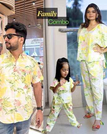 Yellow Flamingos| Family Twinning (Baby Girl): Match in Style! | Pure Cotton