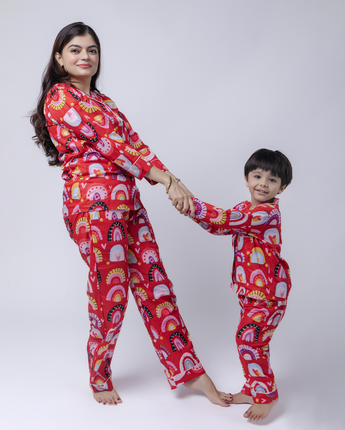 Holiday Mood| Kids Nightsuit Set |Pure Cotton