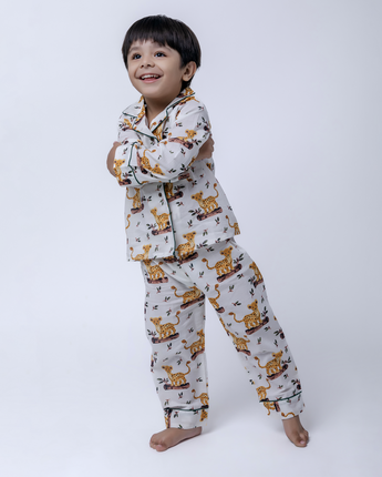 Jungle Safari| Kids Nightsuit Set |Pure Cotton