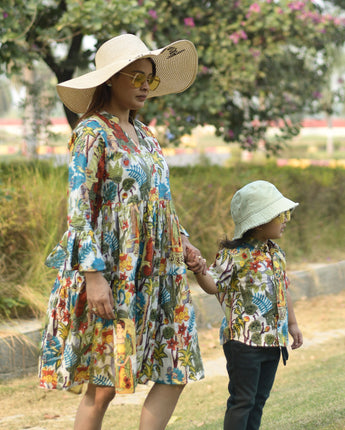 Cotton Jungle Safari Twinning Outfits for Moms & Boys: Match in Style!