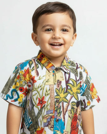 Cotton Boys Shirt Jungle Safari