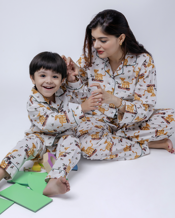 Jungle Safari| Kids Nightsuit Set |Pure Cotton