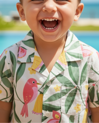 Cool Shirt for Boys| White Bird| Pure Cotton