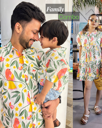 White Bird| Family Twinning (Baby Boy): Match in Style! | Pure Cotton