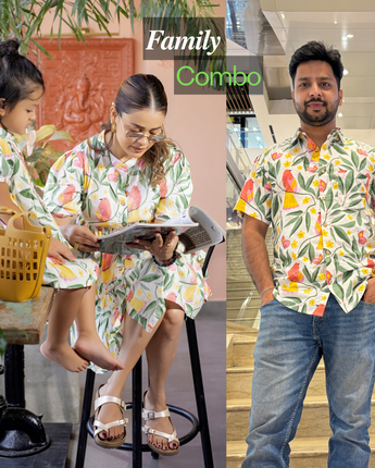 White Bird| Family Twinning (Baby Girl): Match in Style! | Pure Cotton