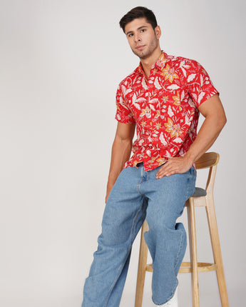 Designer Shirt for Men|Floral Firework|Pure Cotton