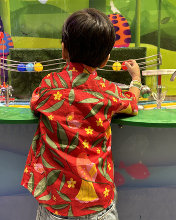 Holiday Shirt for Boys| Red Bird| Pure Cotton