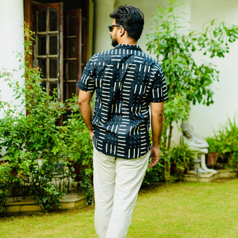 Party Shirt for Men | Black Party Waves | Pure Cotton