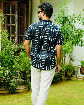 Party Shirt for Men | Black Party Waves | Pure Cotton