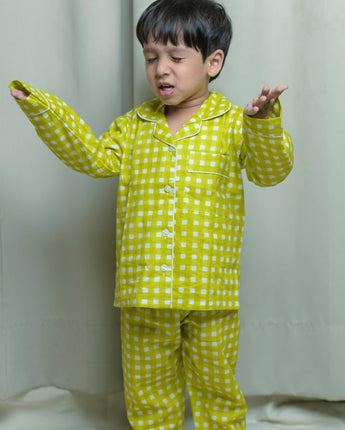 Green Paradise| Kids Nightsuit Set |Pure Cotton