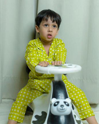 Green Paradise| Kids Nightsuit Set |Pure Cotton