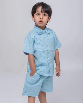 Tiffany blue Sibling Twinning Outfits | Pure linen