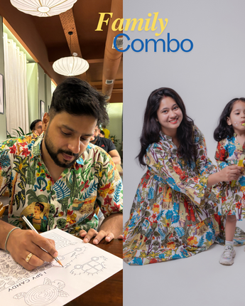 Cotton Jungle Safari Twinning Dresses for family: Match in Style! (Baby Girl)