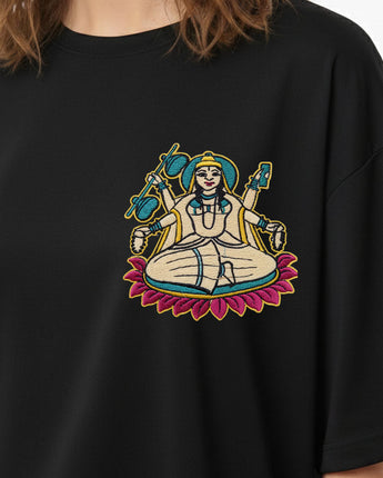 Saraswati Oversize T-Shirt- Black (Pre-Order Exclusive | Limited Edition)