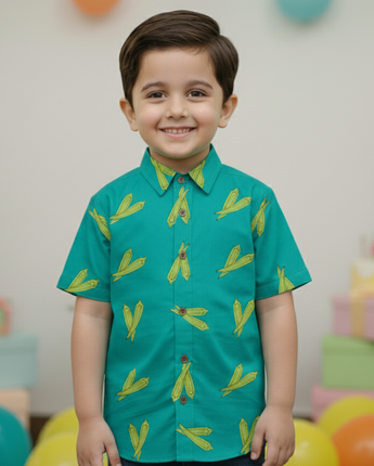 Bhindi Shirt for Boys | Pure Cotton Poplin