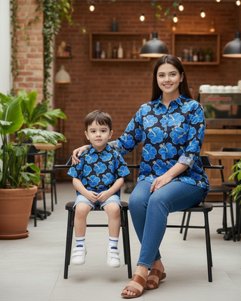 Kali Shirt Twinning Outfits for Mother and Son | Pure cotton poplin
