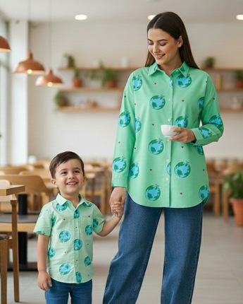 Dharti Shirt Twinning Outfits for Mother and Son | Pure cotton poplin