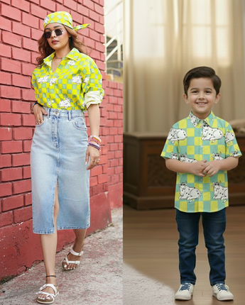 Gaiya Shirt Twinning Outfits for Mother and Son | Pure cotton poplin