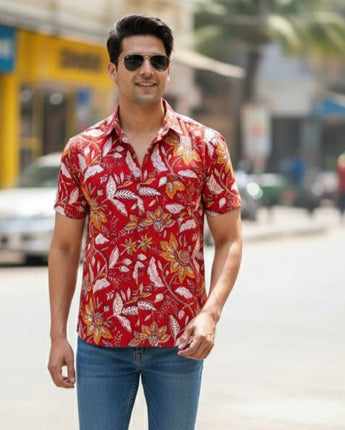 Designer Shirt for Men|Floral Firework|Pure Cotton