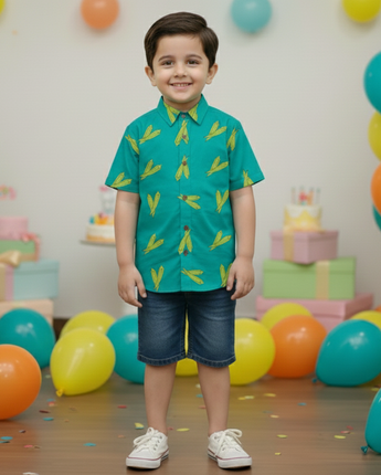 Bhindi Shirt for Boys | Pure Cotton Poplin