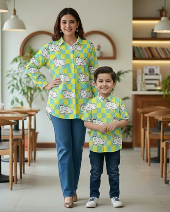 Gaiya Shirt Twinning Outfits for Mother and Son | Pure cotton poplin