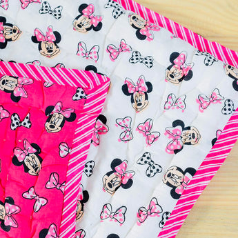 Reversible Character Quilt- Disney- Pink & White