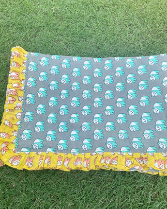 Breezy Cotton Dohar- Grey Pandas