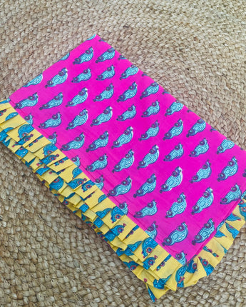 Breezy Cotton Dohar- Pink Cars
