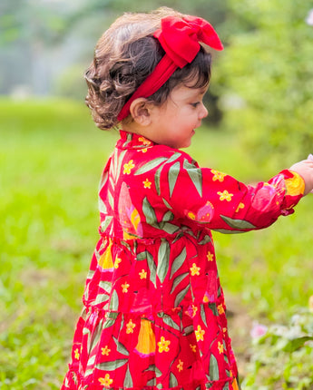 Red Bird| Family Twinning (Baby Girl): Match in Style! | Pure Cotton