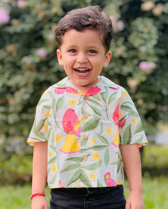 White Bird Twinning Holiday Outfits for Mother and Son| Pure Cotton
