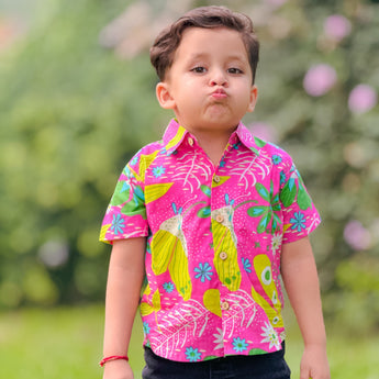 Neon Garden Twinning Outfits for Mother and Son| Pure Cotton