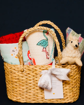 Mini Aloka Baby Hamper- Cats & Flamingos