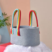 Load image into Gallery viewer, Boho Basket Rainbow- Grey
