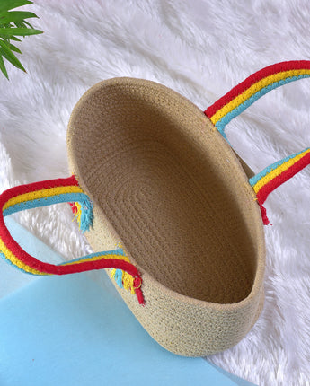 Boho Basket Rainbow- Brown