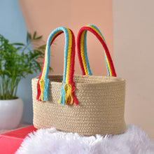 Load image into Gallery viewer, Boho Basket Rainbow- Brown
