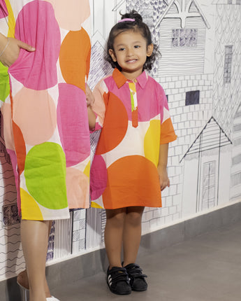 Poppins Short Shirt Dress for Girl| Pure Cotton
