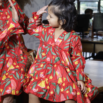 Weekends dress for girls| Red Bird| Pure Cotton