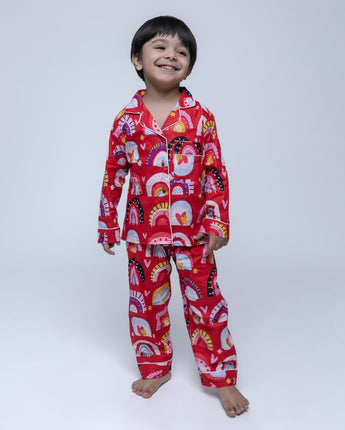 Holiday Mood| Kids Nightsuit Set |Pure Cotton